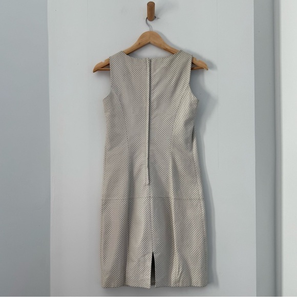 Vintage Danier white leather perforated sleeveless sheath dress - Small - Picture 4 of 8